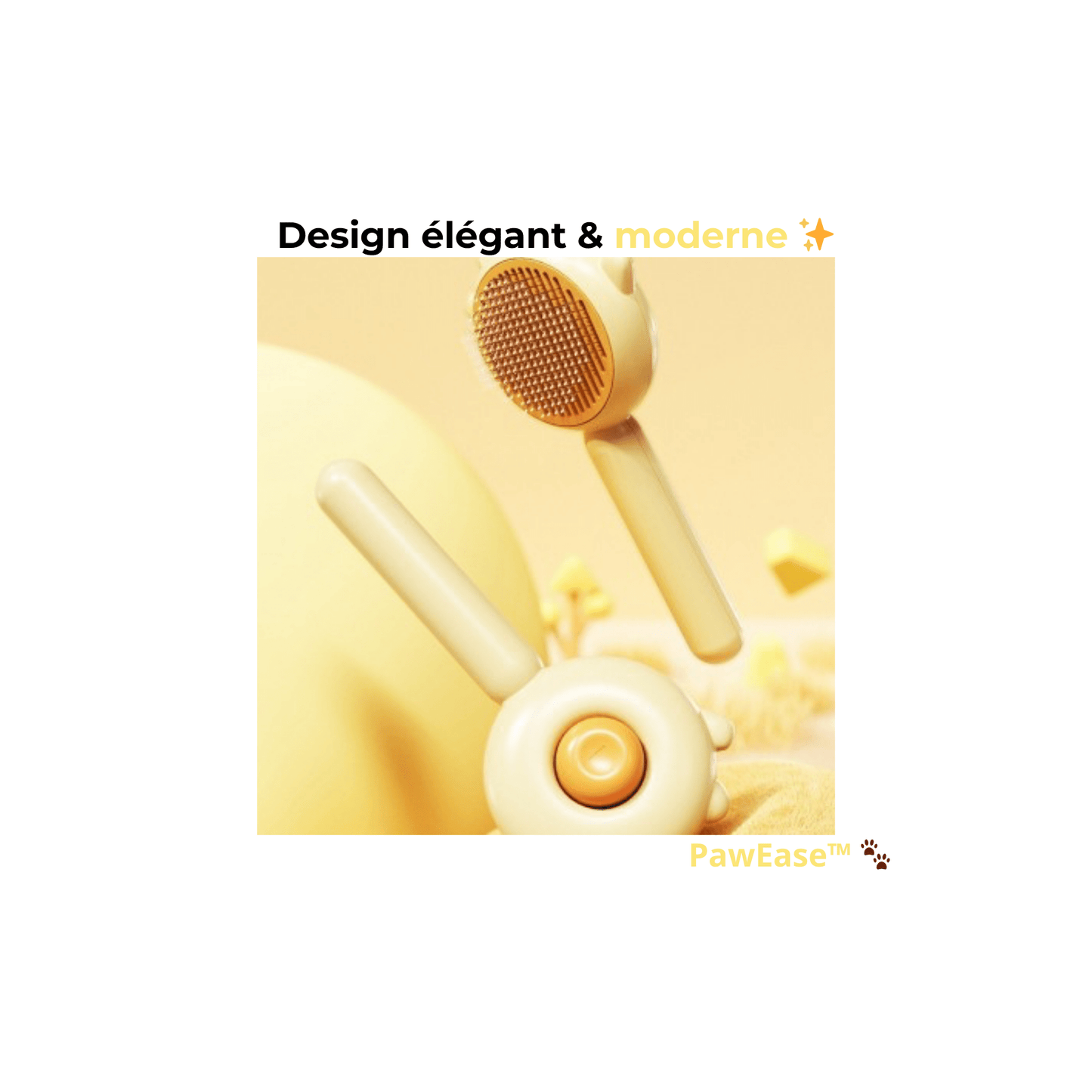 Brosse de Toilettage Auto - Nettoyante PawEase™ – Massage Doux & Poils Éliminés Facilement – brosse de toilettage pour animaux | PawEase