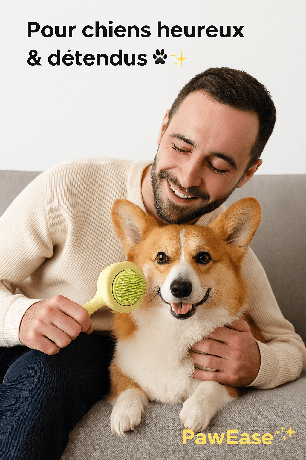 Brosse de Toilettage Auto - Nettoyante PawEase™ – Massage Doux & Poils Éliminés Facilement – brosse de toilettage pour animaux | PawEase