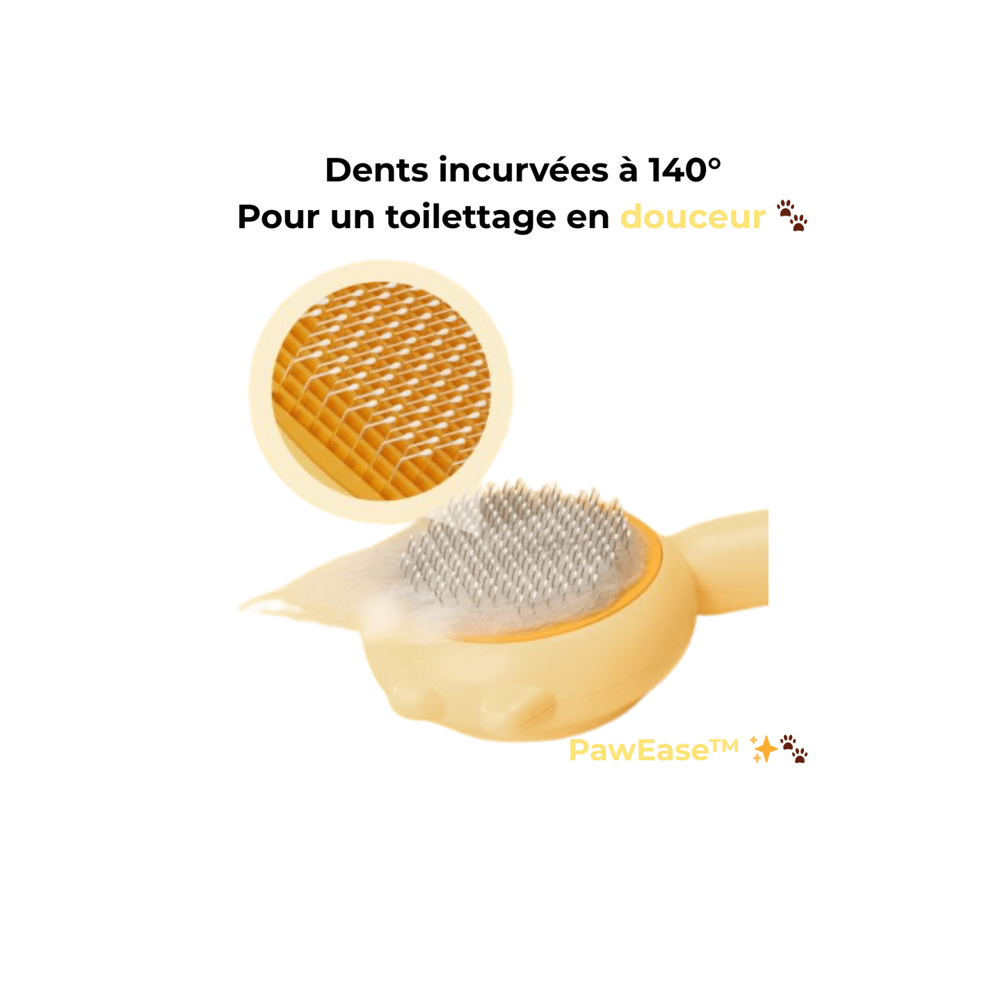 Brosse de Toilettage Auto - Nettoyante PawEase™ – Massage Doux & Poils Éliminés Facilement – brosse de toilettage pour animaux | PawEase