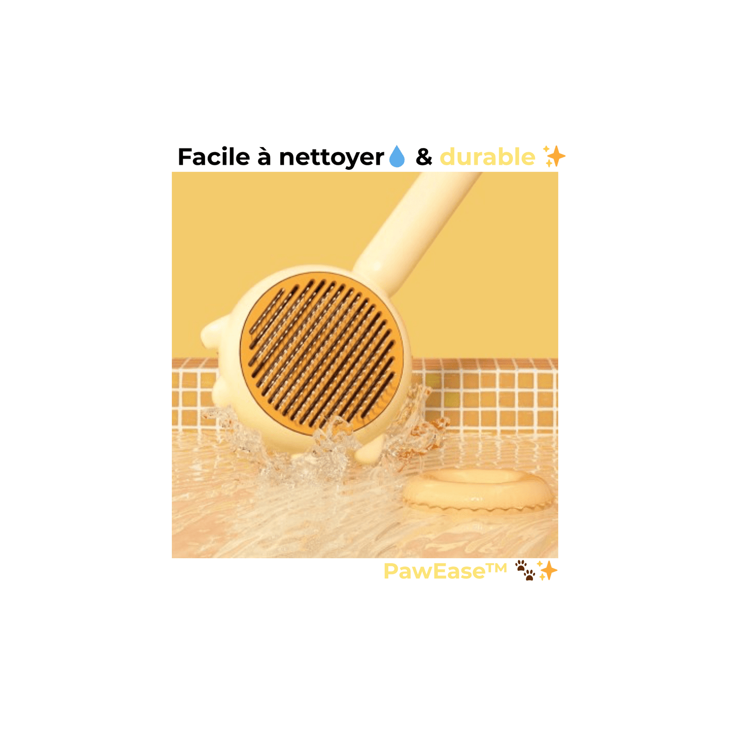 Brosse de Toilettage Auto - Nettoyante PawEase™ – Massage Doux & Poils Éliminés Facilement – brosse de toilettage pour animaux | PawEase
